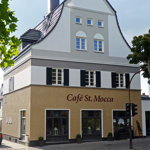 Café St. Mocca an einer Straßenecke