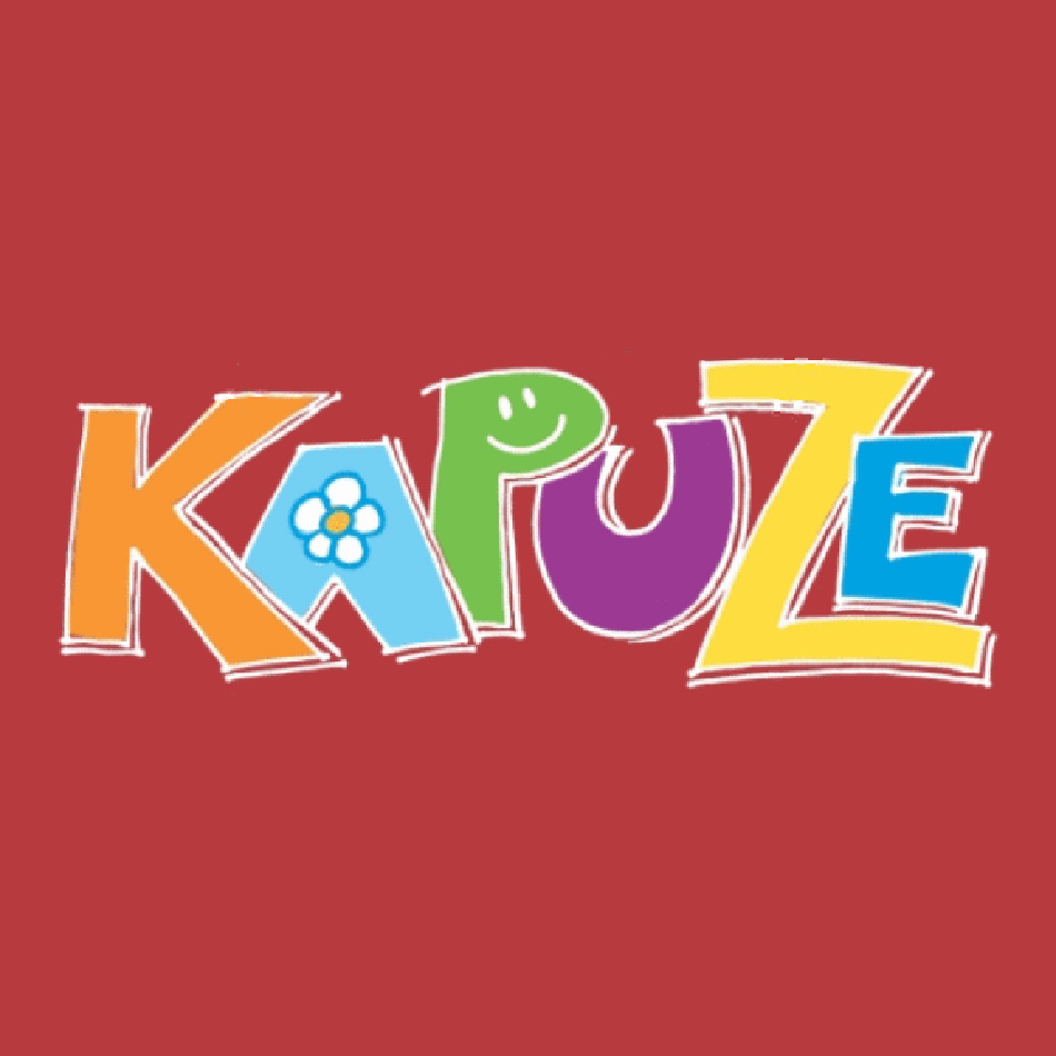 Bunte Kapuze Grafik auf rotem Hintergrund abgebildet.